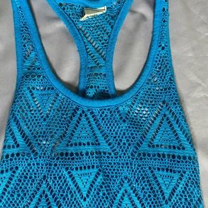 Mesh long coverup shirt. SIZE XS